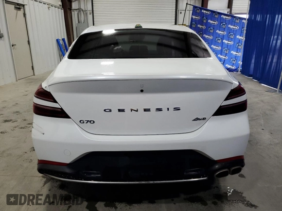 2023 Genesis G70 2.0T with VIN KMTG34TAXPU128221, listed as a Copart auction lot 71105154 with 43,626 mi miles and Non Repairable. Bid and sale history available at DreamBid. Image 6.