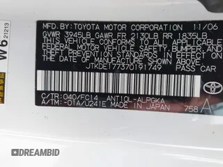 2007 Scion tC Spec z VIN JTKDE177370191749, wystawiony jako IAAI lot #42131564 z przebiegiem 174 556 mil mil oraz . Historia ofert i sprzedaży dostępna na DreamBid. Obrazek 9.