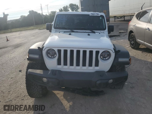 2022 Jeep Wrangler Unlimited Sport with VIN 1C4HJXDG1NW247614, listed as a Copart auction lot 70441794 with 35,854 mi miles and Salvage Title. Bid and sale history available at DreamBid. Image 5.