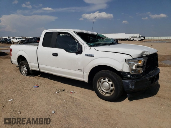 2017 Ford F-150 XL with VIN 1FTEX1CP7HFA22392, listed as a Copart auction lot 57282094 with 160,721 mi miles and Salvage Title. Bid and sale history available at carsss.com. Image 4.