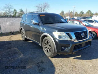 2017 Nissan Armada Platinum with VIN JN8AY2NFXH9301117, listed as a IAAI auction lot 41746912 with 173,147 mi miles. Bid and sale history available at carsss.com. Image 1.