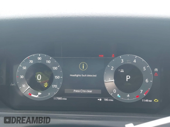 2025 Land Rover Range Rover Velar Dynamic SE with VIN SALYL2EX9SA398049, listed as a IAAI auction lot 41375784 with 7,985 mi miles and . Bid and sale history available at DreamBid. Image 7.