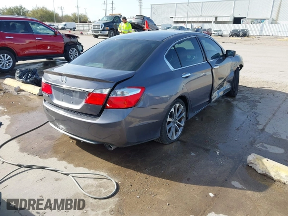 2014 Honda Accord Sport with VIN 1HGCR2F55EA083915, listed as a IAAI auction lot 41808126 with 148,174 mi miles and . Bid and sale history available at carsss.com. Image 4.