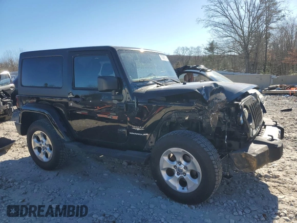 2014 Jeep Wrangler Sahara with VIN 1C4AJWBG2EL194843, listed as a Copart auction lot 79590514 with 80,574 mi miles and Non Repairable. Bid and sale history available at DreamBid. Image 4.