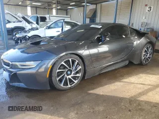 2015 BMW i8 with VIN WBY2Z2C58FV391376, listed as a Copart auction lot 47265335 with 92,959 mi miles and Salvage Title. Bid and sale history available at carsss.com. Image 1.
