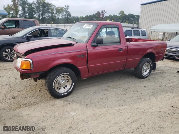1996 Ford Ranger XL with VIN 1FTCR10U4TUA19112, listed as a Copart auction lot 73013844 with 152,328 mi miles and Salvage Title. Bid and sale history available at carsss.com. Image 1.