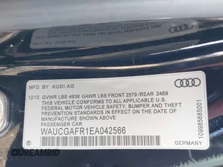 2014 Audi S5 Premium Plus with VIN WAUCGAFR1EA042566, listed as a IAAI auction lot 41632080 with 116,224 mi miles. Bid and sale history available at carsss.com. Image 9.