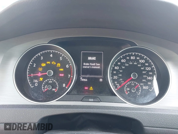 2017 Volkswagen Golf S with VIN 3VW217AU0HM062388, listed as a IAAI auction lot 42150384 with 74,966 mi miles and . Bid and sale history available at DreamBid. Image 7.