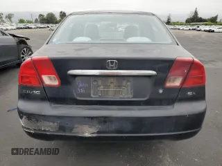 2001 Honda Civic EX with VIN 2HGES26761H549152, listed as a Copart auction lot 55165305 with 194,758 mi miles and Clean Title. Bid and sale history available at carsss.com. Image 6.
