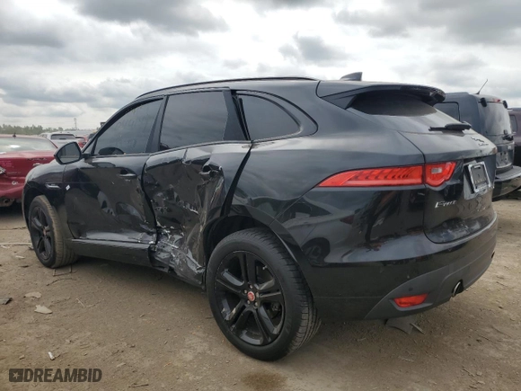 2017 Jaguar F-PACE 35t R-Sport with VIN SADCL2BV3HA083328, listed as a Copart auction lot 64398344 with 0 mi miles and Salvage Title. Bid and sale history available at carsss.com. Image 2.