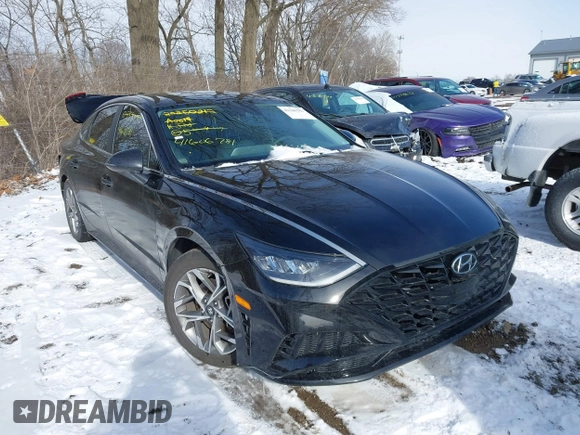 2020 Hyundai Sonata SEL z VIN 5NPEL4JAXLH055817, wystawiony jako IAAI lot #41606781 z przebiegiem 88 000 mil mil oraz . Historia ofert i sprzedaży dostępna na DreamBid. Obrazek 1.