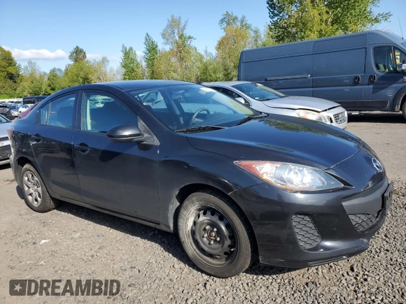 2013 Mazda 3 i SV with VIN JM1BL1TG0D1836891, listed as a Copart auction lot 54193525 with 124,049 mi miles and Salvage title. Bid and sale history available at DreamBid. Image 4.