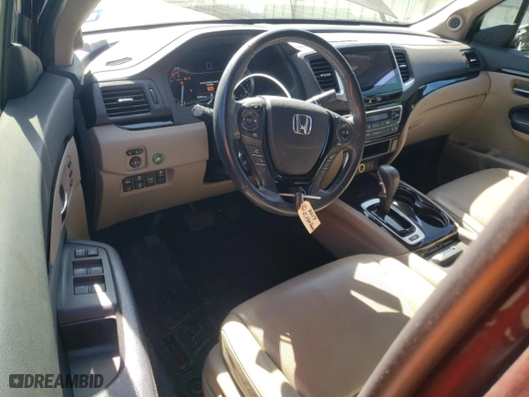 2017 Honda Ridgeline RTL-E with VIN 5FPYK3F71HB034018, listed as a Copart auction lot 51738165 with 125,242 mi miles and Salvage Title. Bid and sale history available at carsss.com. Image 8.