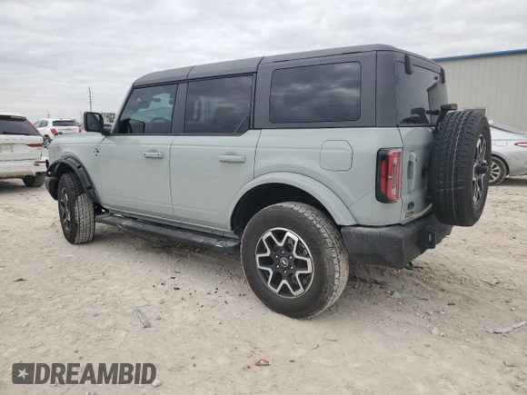 2024 Ford Bronco Outer Banks with VIN 1FMDE8BH3RLB22749, listed as a Copart auction lot 42867855 with 1,693 mi miles and Salvage Title. Bid and sale history available at DreamBid. Image 2.