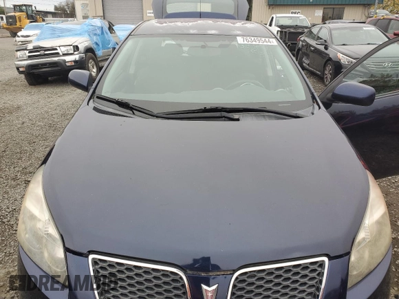 2010 Pontiac Vibe w/1SB with VIN 5Y2SP6E06AZ407043, listed as a Copart auction lot 76349544 with 0 mi miles and Salvage Title. Bid and sale history available at carsss.com. Image 11.