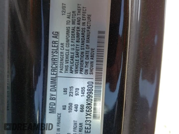 2008 Smart fortwo Pure с VIN WMEEJ31X68K099800, выставлен на аукционе Copart как лот 61967775 с пробегом Не указан миль и Чистый • Clean title. История ставок и продаж доступна на DreamBid. Изображение 12.