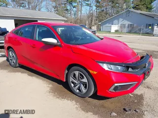 2019 Honda Civic Sedan LX with VIN 2HGFC2F64KH587960, listed as a IAAI auction lot 41901220 with 32,078 mi miles. Bid and sale history available at carsss.com. Image 1.