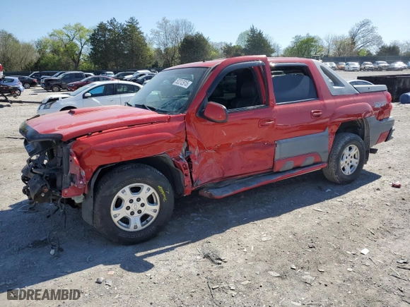 2002 Chevrolet Avalanche with VIN 3GNEK13T92G121899, listed as a Copart auction lot 52312915 with 422,176 mi miles and Salvage Title. Bid and sale history available at carsss.com. Image 1.