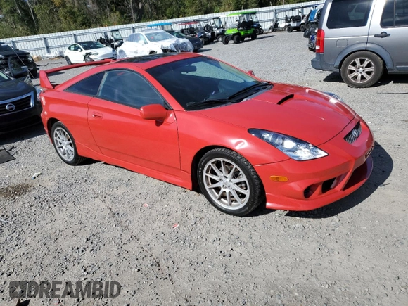 2004 Toyota Celica GT with VIN JTDDR32T240173606, listed as a Copart auction lot 87155554 with 134,844 mi miles and Salvage Title. Bid and sale history available at carsss.com. Image 4.
