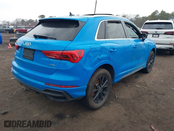 2023 Audi Q3 S line Premium with VIN WA1DECF37P1092891, listed as a IAAI auction lot 41672260 with 45,773 mi miles and . Bid and sale history available at DreamBid. Image 4.