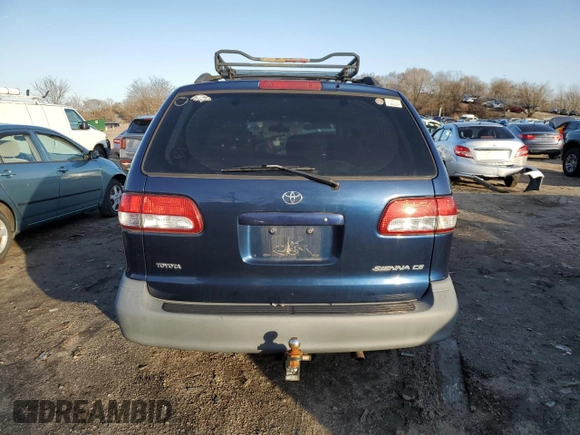 2002 Toyota Sienna CE with VIN 4T3ZF19C62U448900, listed as a Copart auction lot 48347055 with 207,018 mi miles and Salvage Title. Bid and sale history available at carsss.com. Image 6.