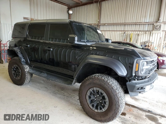 2023 Ford Bronco Raptor with VIN 1FMEE5JR7PLB23414, listed as a Copart auction lot 54733335 with 11,967 mi miles and Salvage title. Bid and sale history available at DreamBid. Image 4.