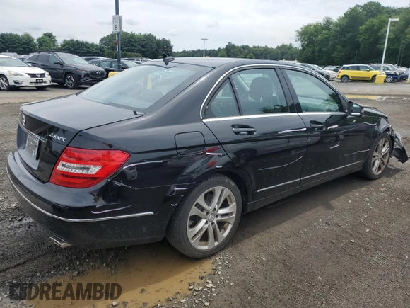 2012 Mercedes-Benz C 300 Sport with VIN WDDGF8BB7CR191979, listed as a Copart auction lot 61437665 with 76,740 mi miles and Salvage title. Bid and sale history available at DreamBid. Image 3.
