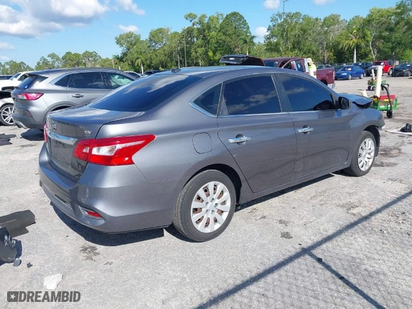 2017 Nissan Sentra SV with VIN 3N1AB7AP3HL642104, listed as a IAAI auction lot 41898136 with 83,495 mi miles. Bid and sale history available at carsss.com. Image 4.