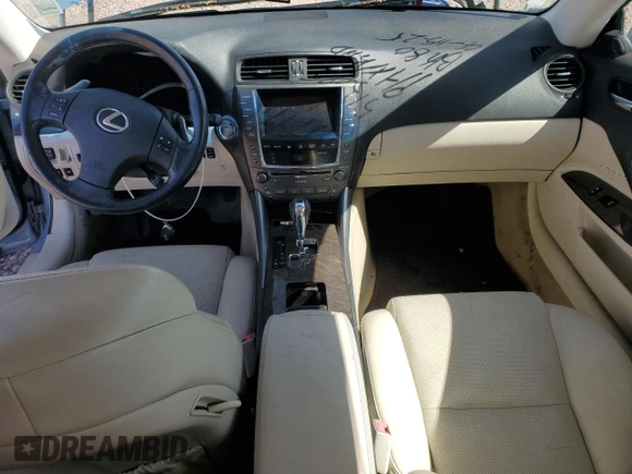 2010 Lexus IS 250 C with VIN JTHFF2C28A2513695, listed as a Copart auction lot 53727825 with 47,955 mi miles and Salvage title. Bid and sale history available at DreamBid. Image 8.