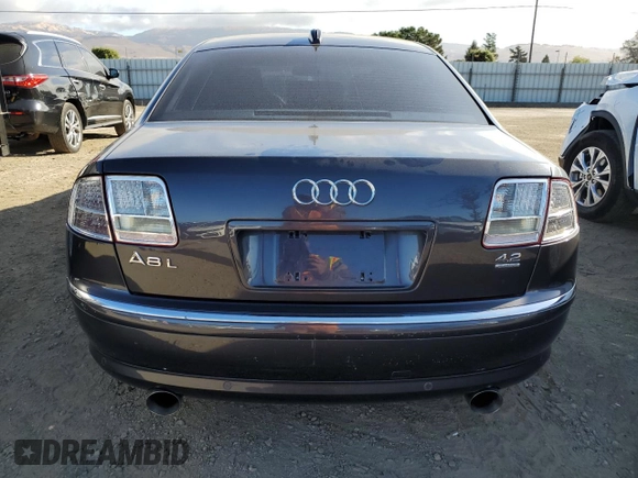 2004 Audi A8 L with VIN WAUML44E24N006328, listed as a Copart auction lot 78451494 with 181,619 mi miles and Salvage Title. Bid and sale history available at carsss.com. Image 6.