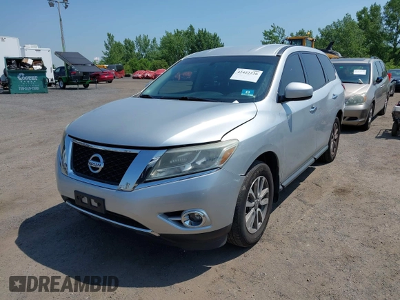 2014 Nissan Pathfinder S z VIN 5N1AR2MMXEC663371, wystawiony jako IAAI lot #42422226 z przebiegiem 141 844 mil mil oraz . Historia ofert i sprzedaży dostępna na DreamBid. Obrazek 2.