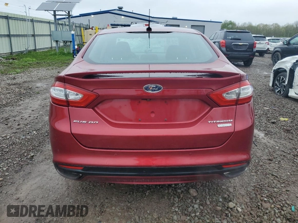 2013 Ford Fusion Titanium with VIN 3FA6P0K90DR104100, listed as a Copart auction lot 54822345 with 306,574 mi miles and Salvage Title. Bid and sale history available at DreamBid. Image 6.