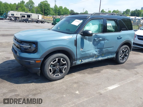 2021 Ford Bronco Sport Outer Banks with VIN 3FMCR9C61MRA00730, listed as a IAAI auction lot 42166062 with 81,946 mi miles and . Bid and sale history available at DreamBid. Image 2.