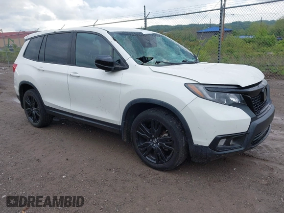 2019 Honda Passport Sport with VIN 5FNYF8H28KB010303, listed as a IAAI auction lot 42178541 with 37,593 mi miles and . Bid and sale history available at DreamBid. Image 1.