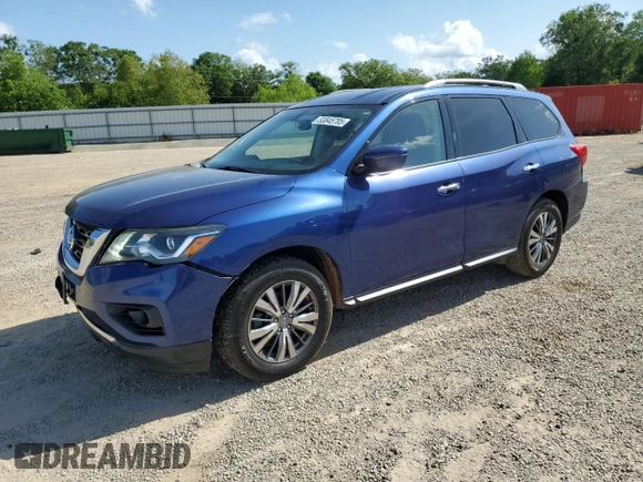 2020 Nissan Pathfinder SV with VIN 5N1DR2BNXLC593070, listed as a Copart auction lot 53845785 with 84,443 mi miles and Salvage title. Bid and sale history available at DreamBid. Image 1.