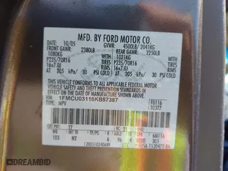 2006 Ford Escape XLT with VIN 1FMCU03116KB57387, listed as a IAAI auction lot 41813041 with 180,417 mi miles. Bid and sale history available at carsss.com. Image 9.