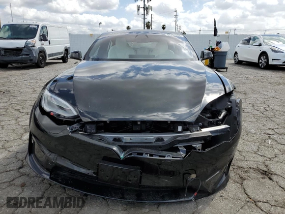 2022 Tesla Model S Plaid with VIN 5YJSA1E69NF460808, listed as a Copart auction lot 48766764 with 12,836 mi miles and Salvage Title. Bid and sale history available at DreamBid. Image 5.