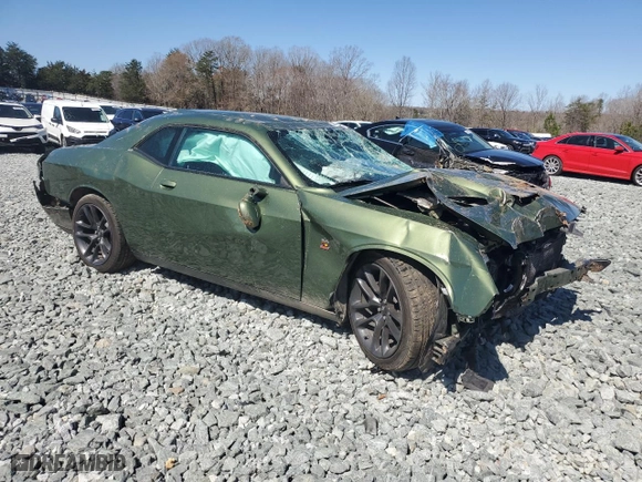2021 Dodge Challenger R/T Scat Pack Widebody with VIN 2C3CDZFJ8MH526811, listed as a Copart auction lot 50195305 with 34,149 mi miles and Salvage Title. Bid and sale history available at carsss.com. Image 4.