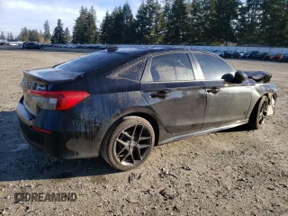 2023 Honda Civic Sedan Sport with VIN 2HGFE2F57PH556372, listed as a Copart auction lot 47306105 with 0 mi miles and Salvage Title. Bid and sale history available at carsss.com. Image 3.