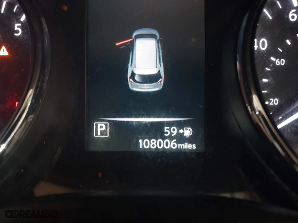 2017 Nissan Rogue SL with VIN 5N1AT2MV9HC779398, listed as a IAAI auction lot 41395193 with 108,006 mi miles. Bid and sale history available at carsss.com. Image 7.