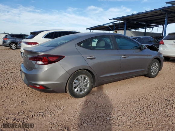 2020 Hyundai Elantra SE with VIN KMHD74LFXLU943980, listed as a Copart auction lot 43456725 with 90,593 mi miles and Salvage Title. Bid and sale history available at carsss.com. Image 3.