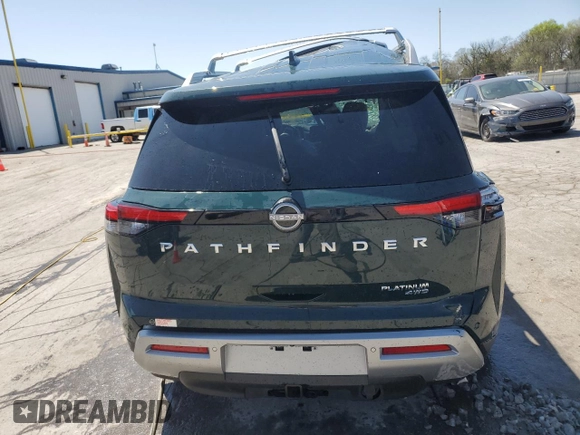 2024 Nissan Pathfinder Platinum with VIN 5N1DR3DK1RC266834, listed as a Copart auction lot 52101895 with 2,046 mi miles and Salvage title. Bid and sale history available at DreamBid. Image 6.