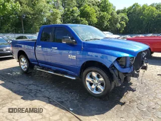 2018 Ram 1500 SLT with VIN 1C6RR7GG7JS247280, listed as a Copart auction lot 56321714 with 92,296 mi miles and Salvage title. Bid and sale history available at DreamBid. Image 4.