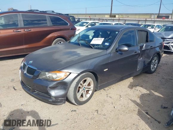 2008 BMW 3 Series 328i with VIN WBAVA37558NL48006, listed as a IAAI auction lot 41255475 with 95,038 mi miles. Bid and sale history available at carsss.com. Image 17.