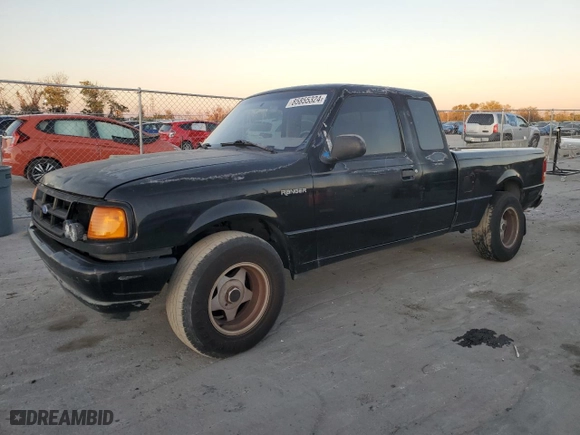 1994 Ford Ranger Splash with VIN 1FTCR14X5RTA01852, listed as a Copart auction lot 85855324 with 526,588 mi miles and Salvage Title. Bid and sale history available at carsss.com. Image 1.