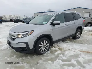 2022 Honda Pilot EX-L with VIN 5FNYF6H55NB037784, listed as a Copart auction lot 45500035 with 34,753 mi miles and Salvage Title. Bid and sale history available at carsss.com. Image 1.