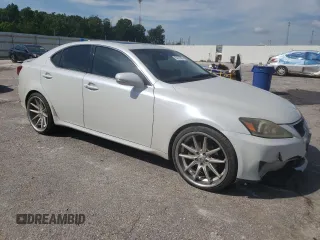 2011 Lexus IS 250 with VIN JTHBF5C24B5146844, listed as a Copart auction lot 62101595 with 161,483 mi miles and Salvage title. Bid and sale history available at DreamBid. Image 4.