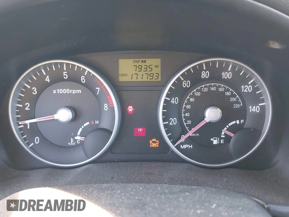 2007 Hyundai Accent SE with VIN KMHCN36C67U023704, listed as a IAAI auction lot 41631710 with 171,793 mi miles. Bid and sale history available at carsss.com. Image 7.