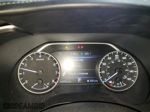 2018 Nissan Maxima SL with VIN 1N4AA6AP3JC367612, listed as a Copart auction lot 57693435 with 56,096 mi miles and Salvage title. Bid and sale history available at DreamBid. Image 9.