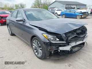 2016 Hyundai Genesis 3.8L with VIN KMHGN4JE1GU135505, listed as a IAAI auction lot 42085056 with 61,611 mi miles and . Bid and sale history available at DreamBid. Image 1.